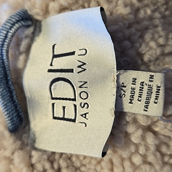 Jason Wu Edit Medium Blue Wash  Sherpa Denim Vest Size Small - Picture 8 of 16